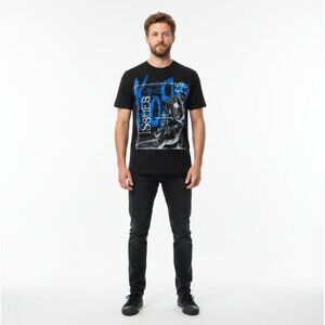 Korn Issues Graphic Band T-Shirt Black Blue Print Size Small